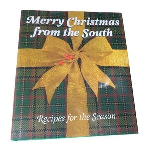 Merry Christmas from the South Cookbook with Gold and Green Cover